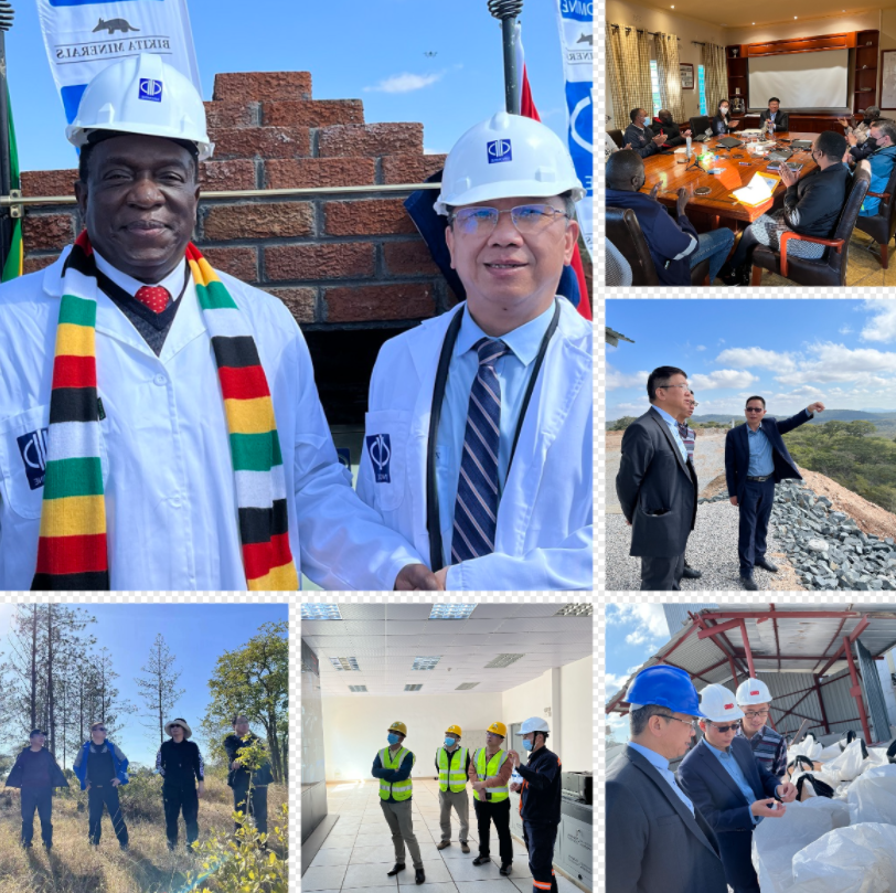 Wang Pingwei, chairman of China Mineral Resources Group, went to the business units in Africa to inspect and guide the work